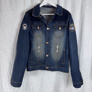Men’s Denim & Corduroy Distressed Jacket Size L